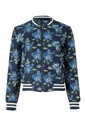 NWT BB Dakota Zoey Floral Bomber Jacket Size S